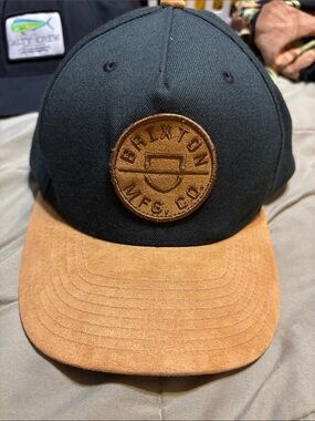 Brixton Two-Tone Patch Cap — Dark Green Crown & Tan Brim